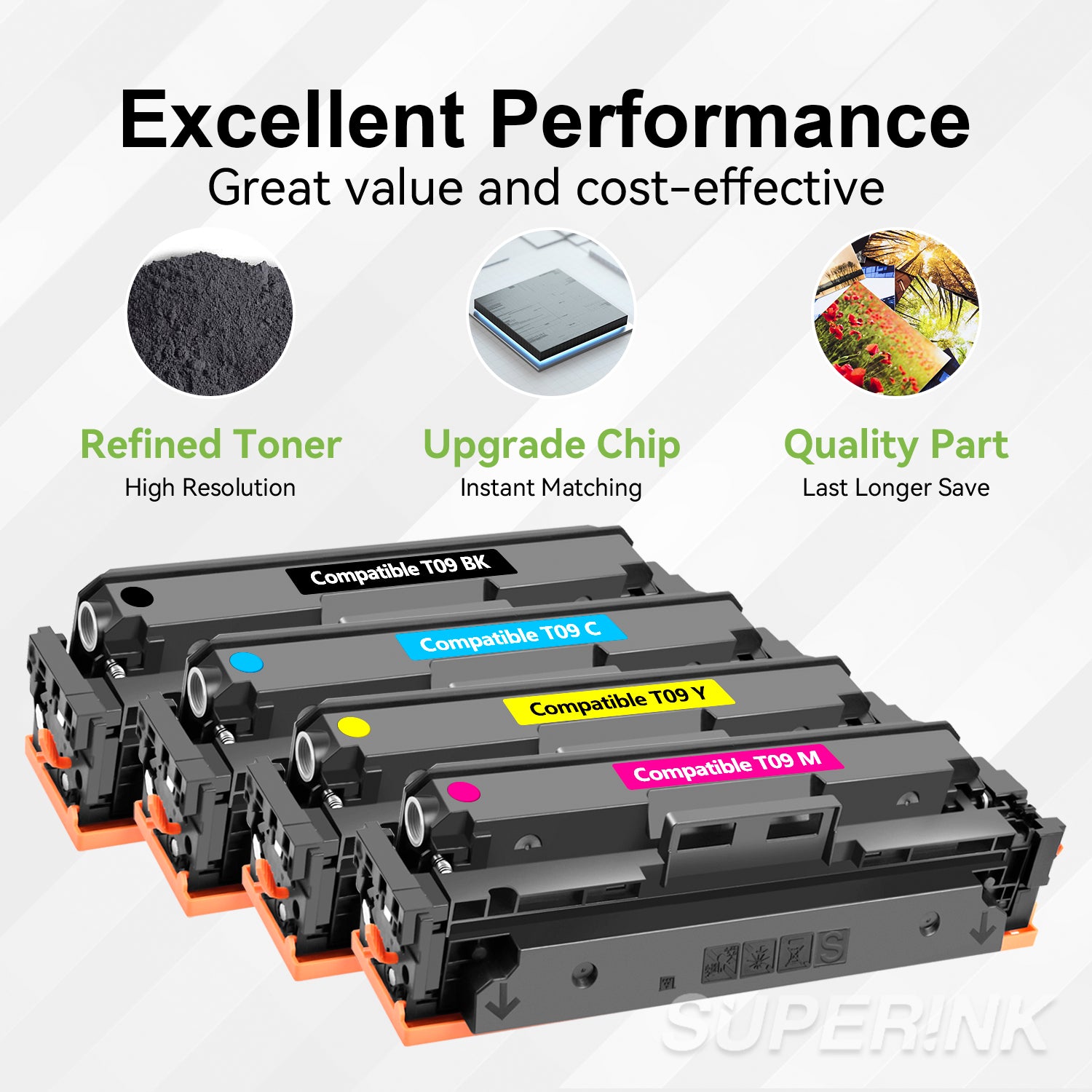 Compatible Canon T09 Toner Cartridge Set BK/C/M/Y