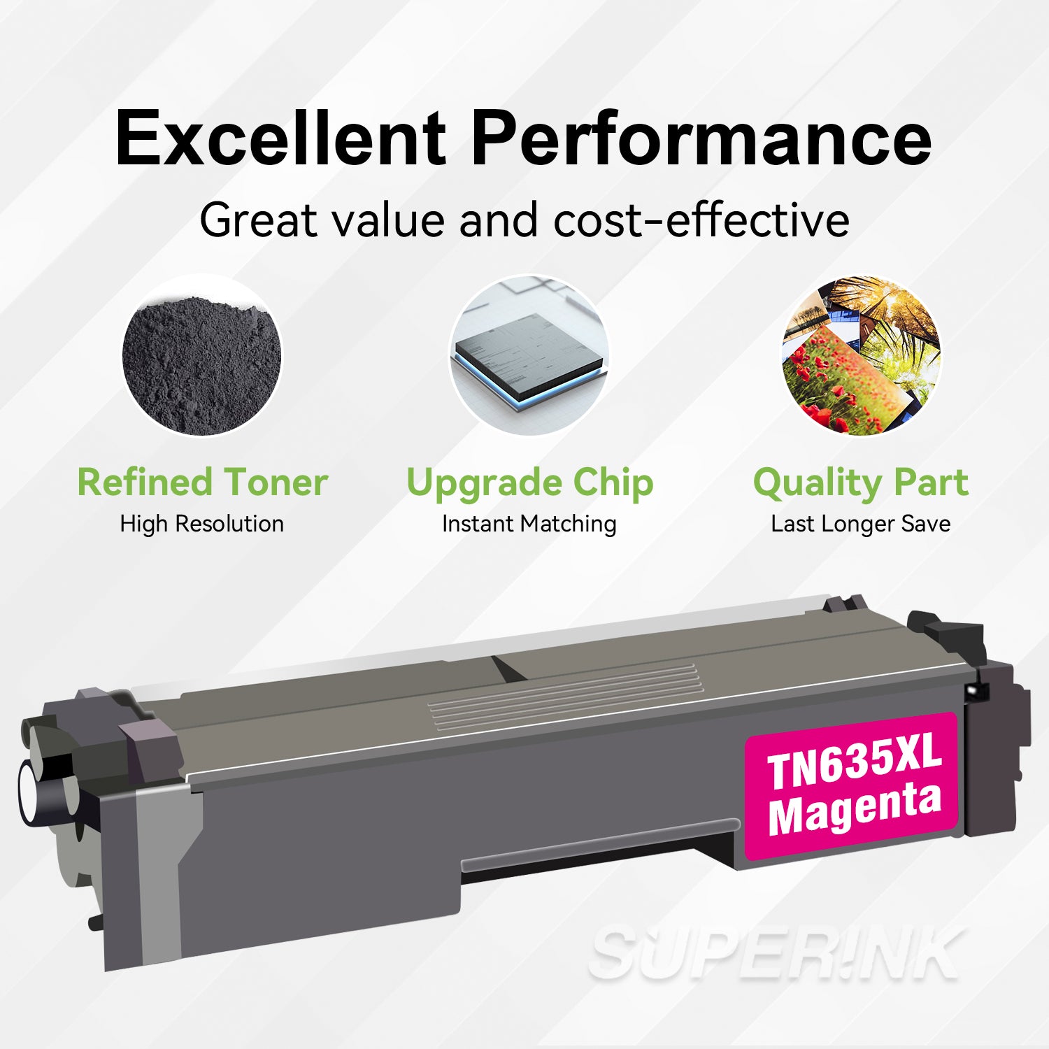 Compatible Brother TN635 / TN635XL Magenta Toner Cartridge High Yield