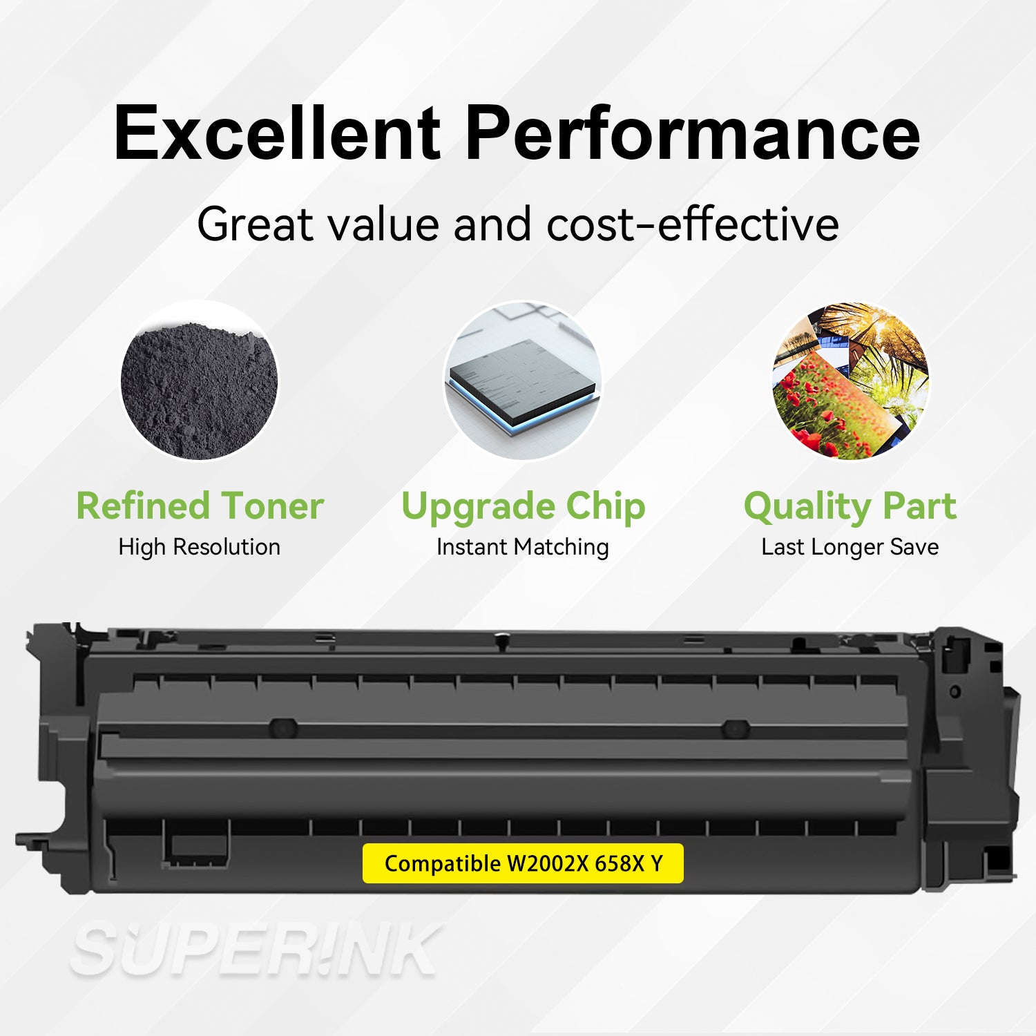 Compatible HP W2002X / 658X Yellow Toner By Superink