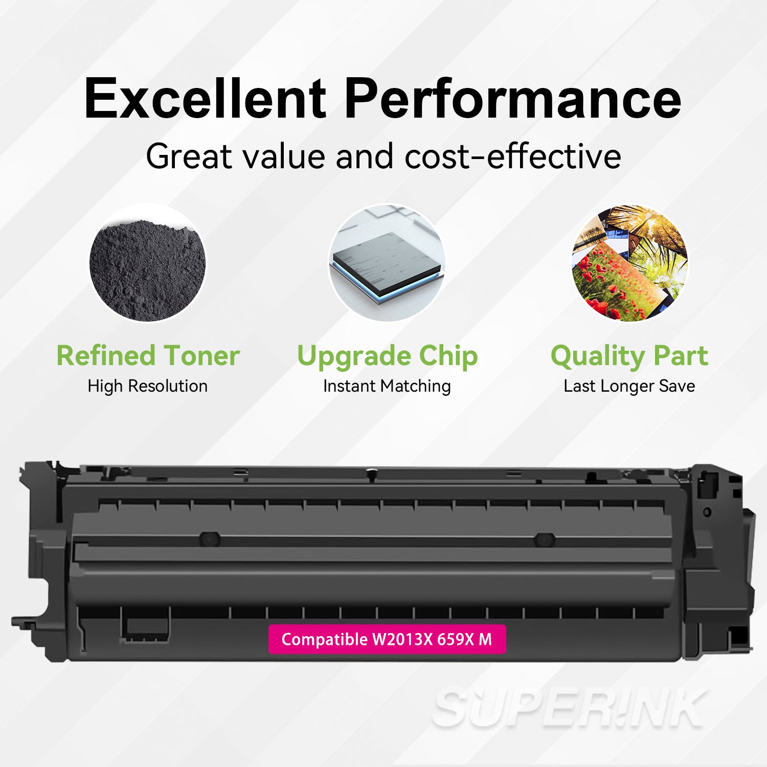 Compatible HP W2013X / 659X Magenta Toner By Superink