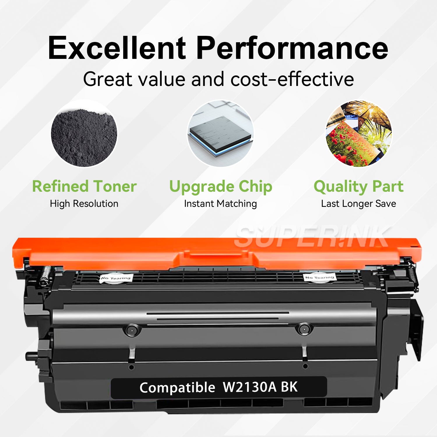 Compatible HP W2130A / 213A With Chip Black Toner By Superink