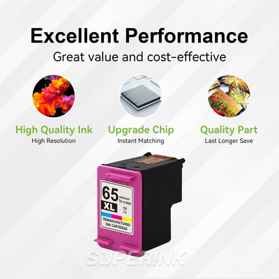 Compatible HP 65XL (HP N9K03AN) Ink Cartridge Tri-color By Superink