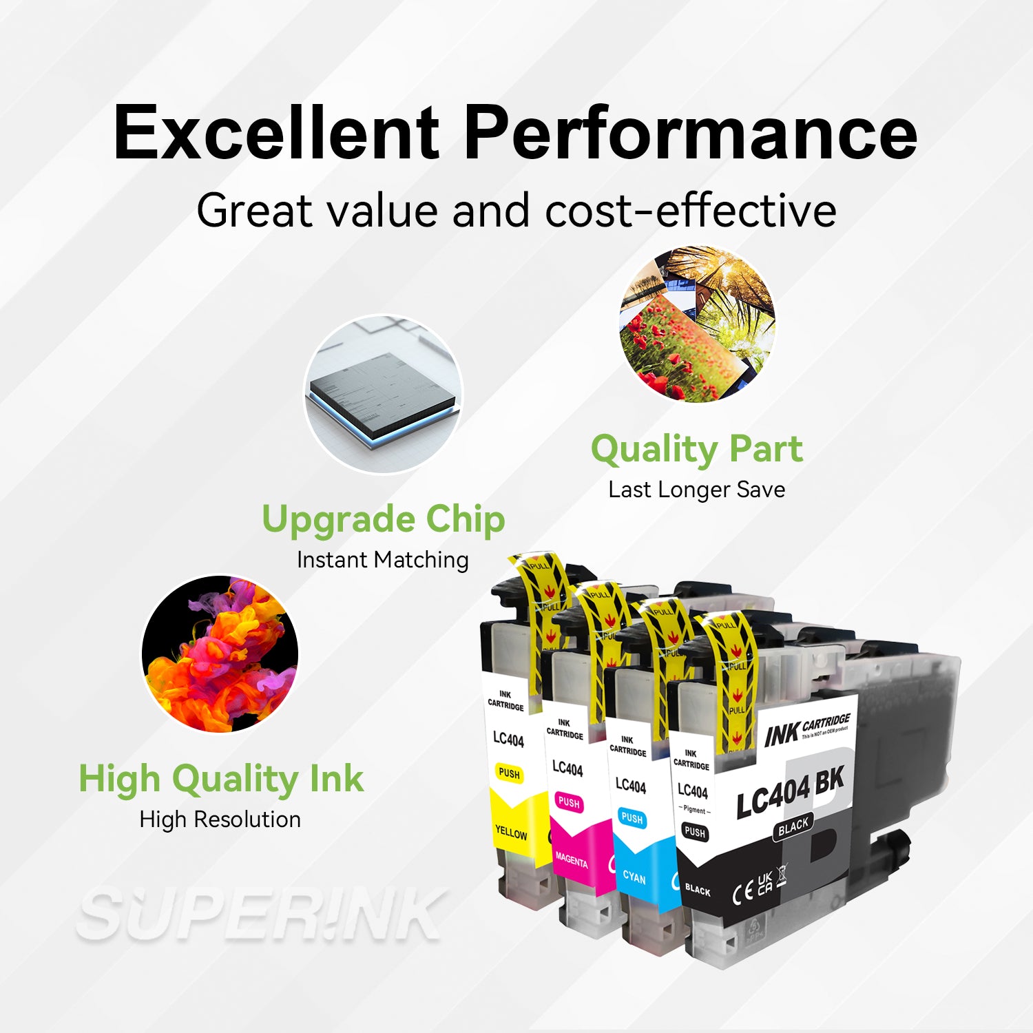 Compatible Brother LC404 Ink Cartridge Combo