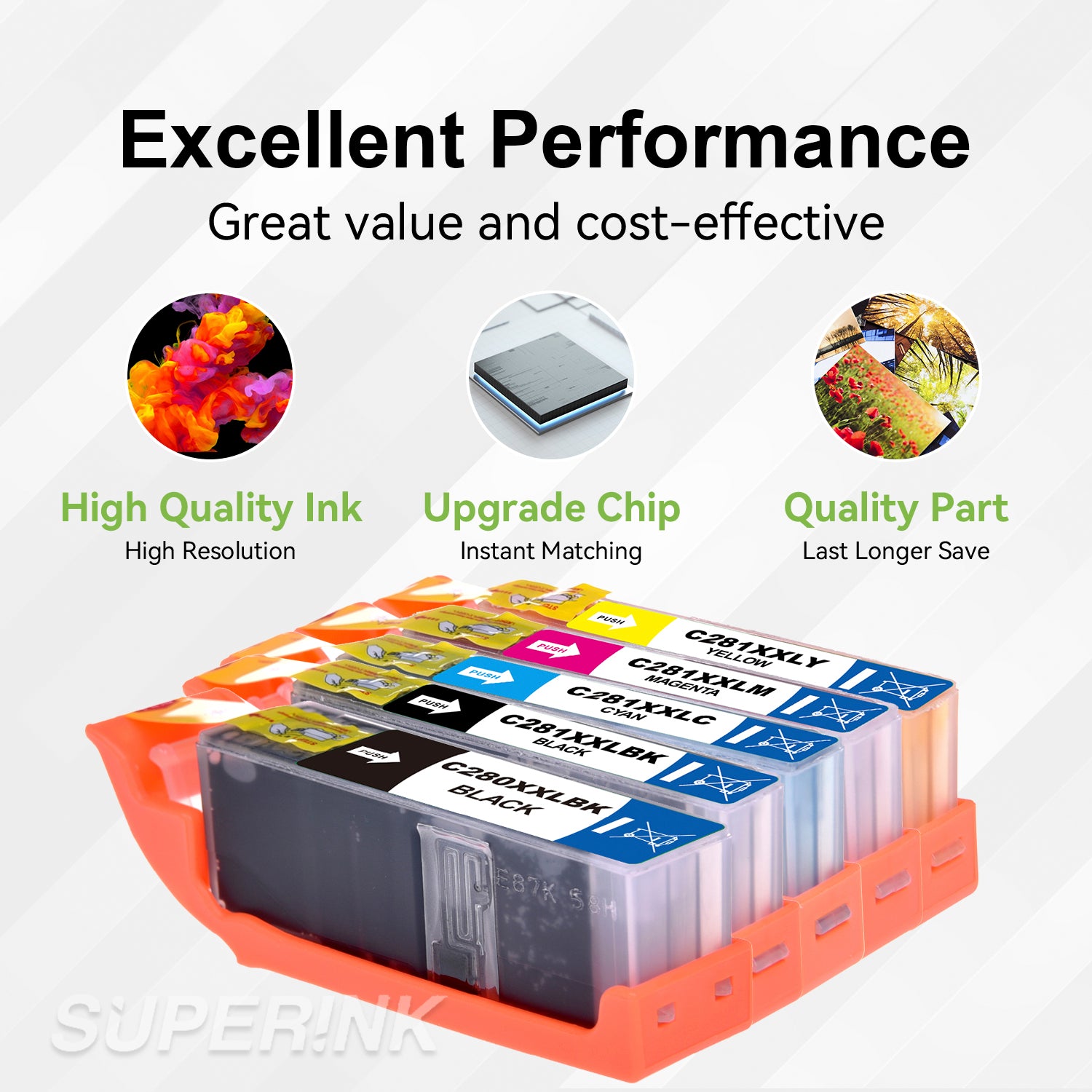 Compatible Canon PGI-280XXL CLI-281XXL Ink Combo by Superink