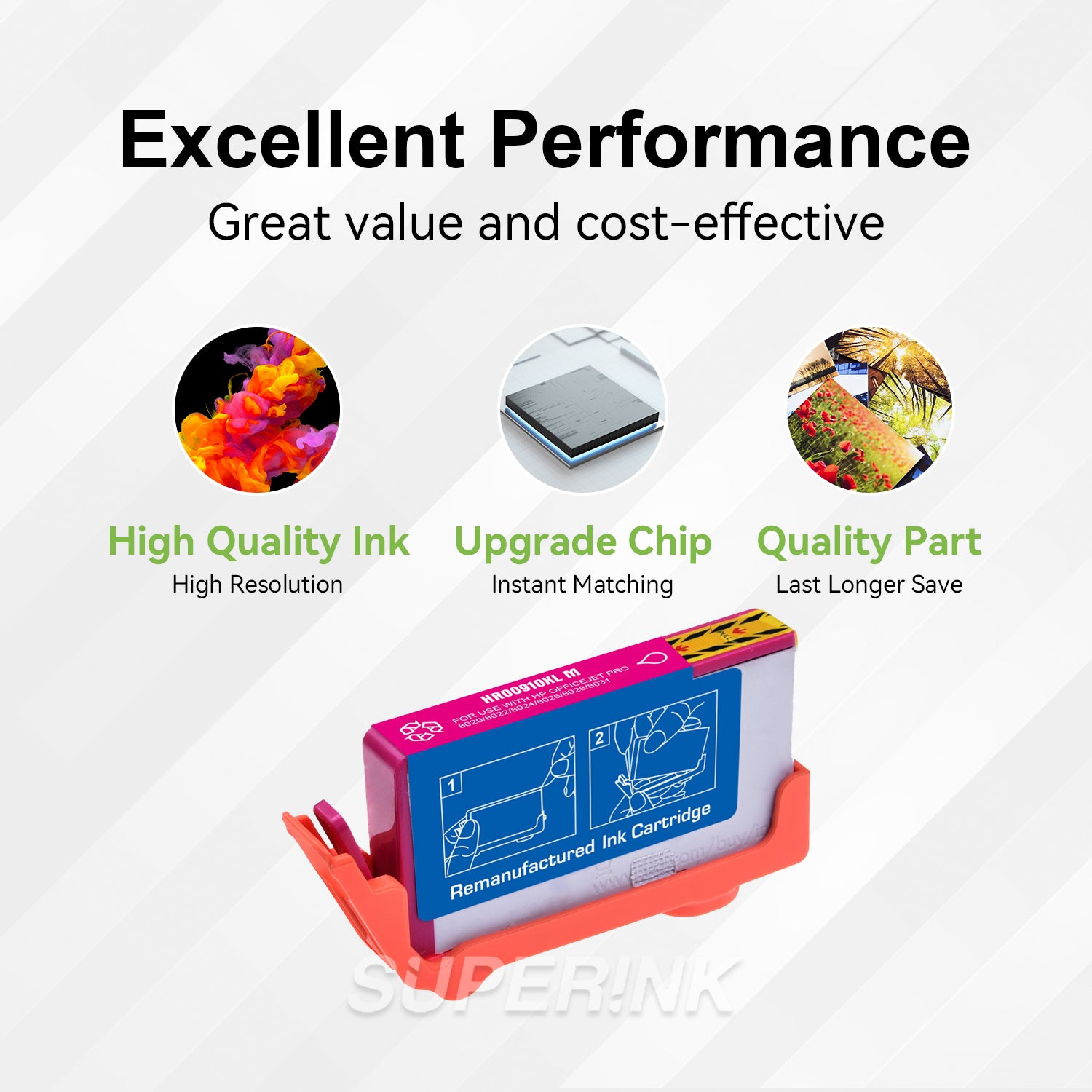 Compatible HP 910XL Magenta High Yield Ink Cartridge by Superink