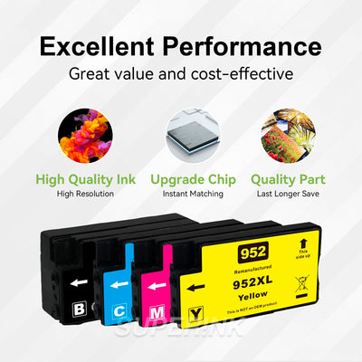 Compatible HP 952XL Combo Ink Cartridge High Yield By Superink