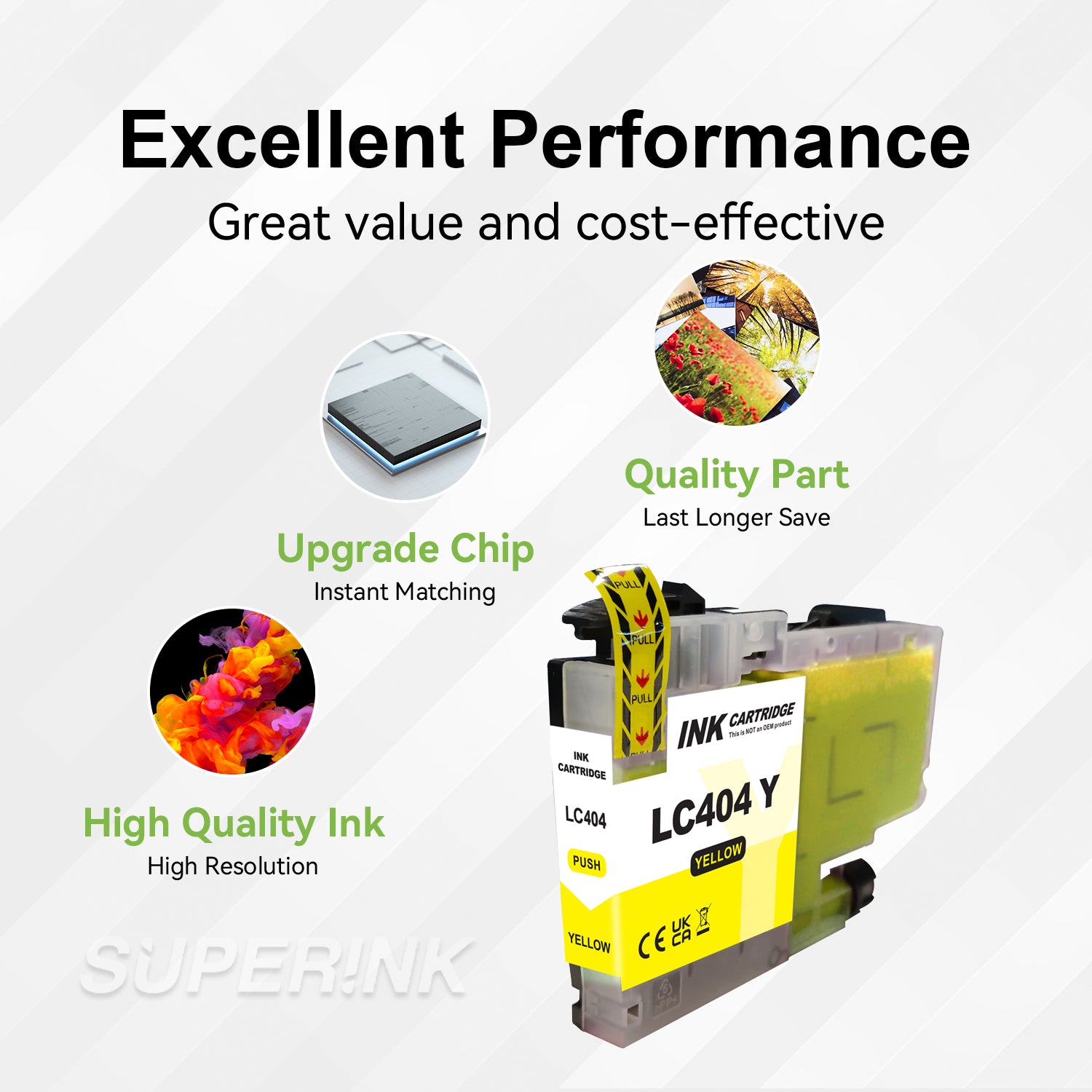 Compatible Brother LC404 Yellow Ink Cartridge