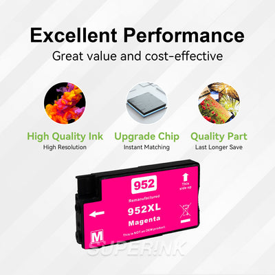 Compatible HP 952XL Magenta Ink Cartridge (L0S64AN) By Superink