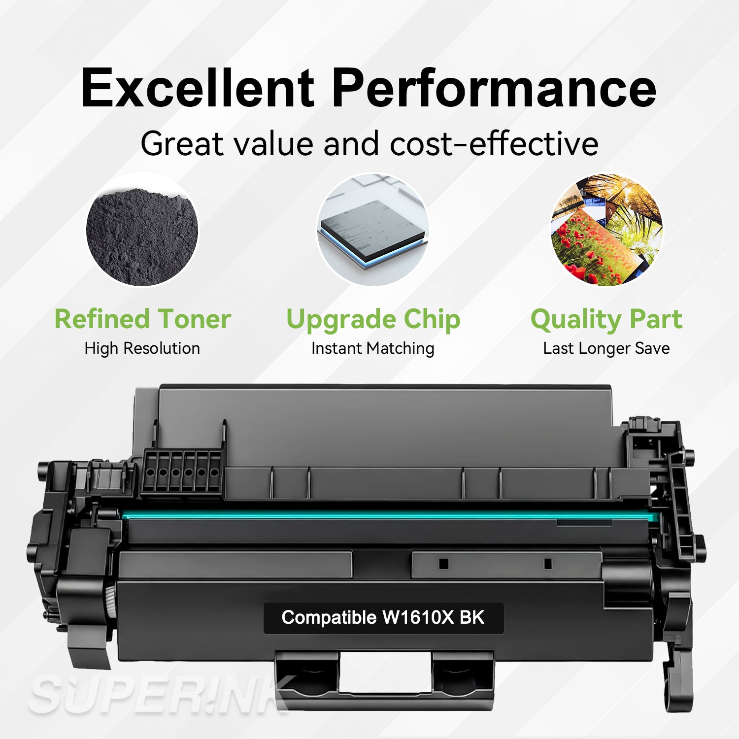 Compatible HP 161X W1610X Black Toner Cartridge WITH CHIP