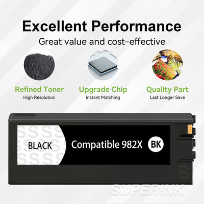Compatible HP 982X T0B30A Black High Yield Inkjet Cartridge