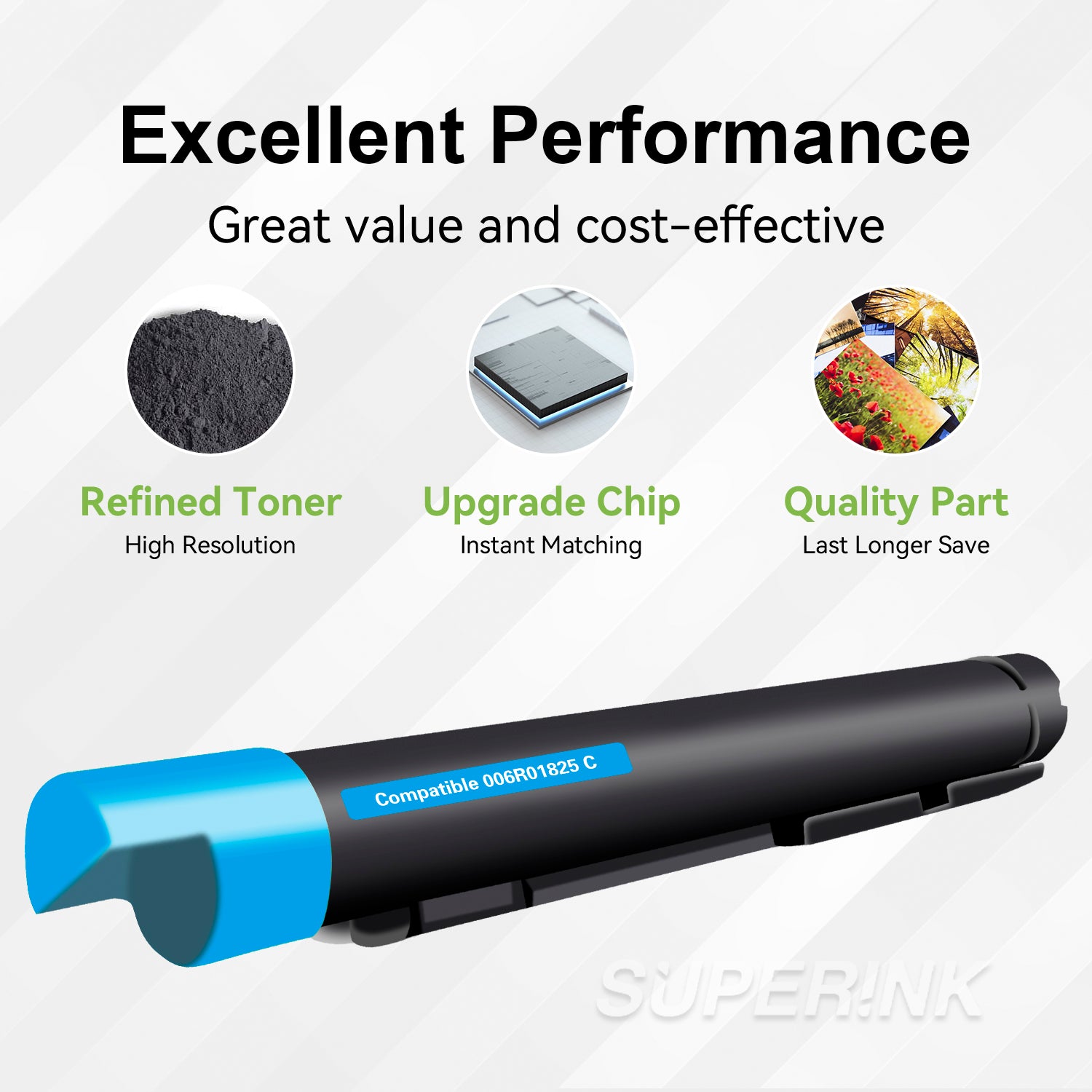 Compatible Xerox 006R01825 Cyan Toner Extra High Yield By Superink