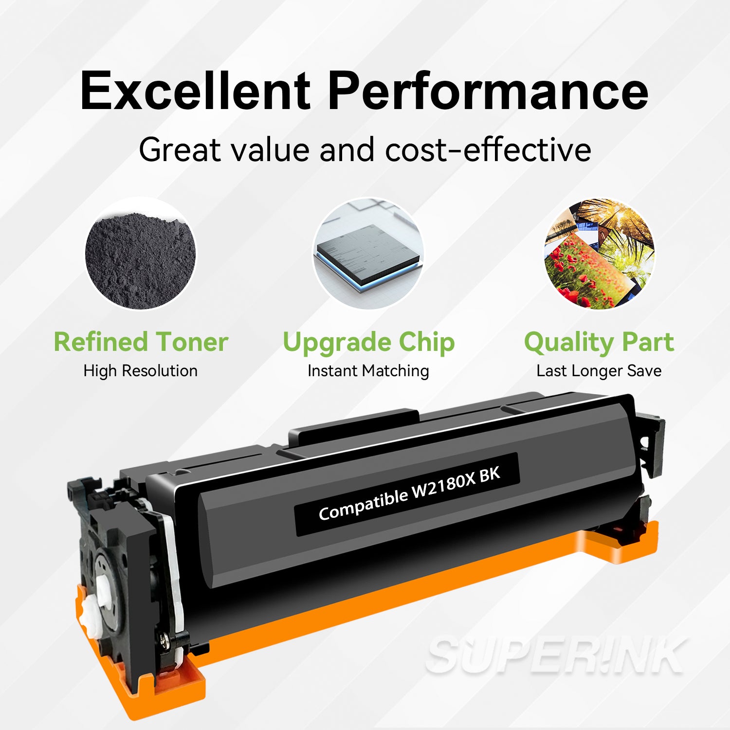 Compatible HP W2180X / 218X Black Toner With Chip By Superink