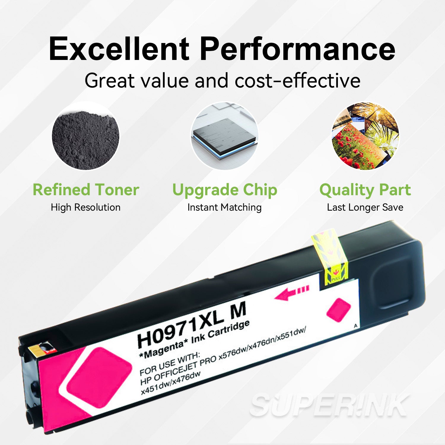 Compatible HP 971XL (HP CN627AM) Ink Cartridge Magenta