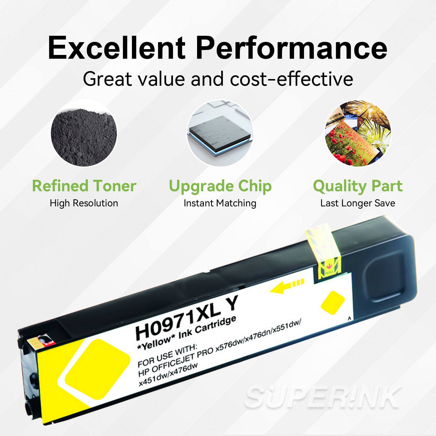 Compatible HP 971XL (HP CN628AM) Ink Cartridge Yellow