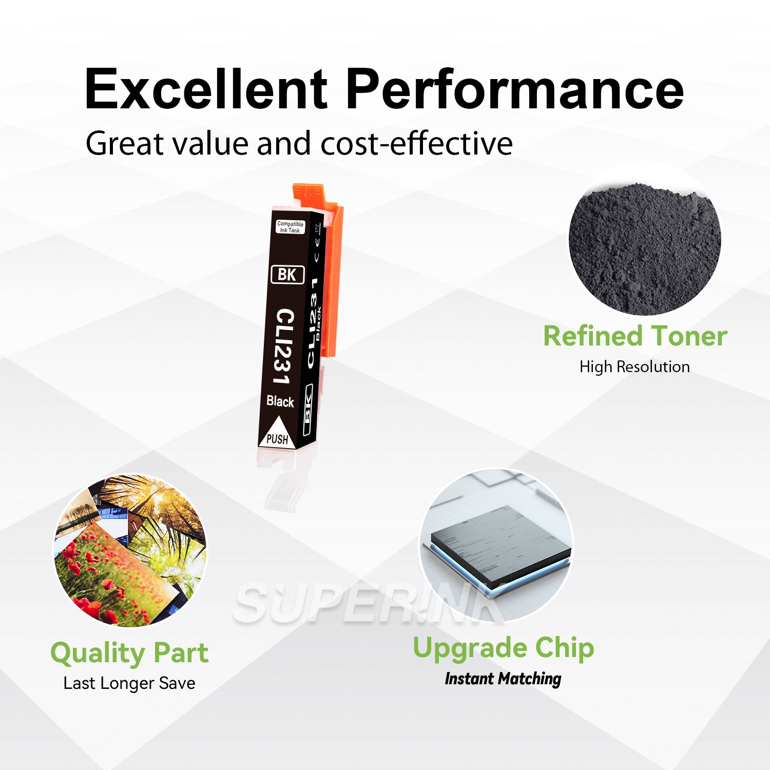 Compatible Canon CLI-231 Black Ink Cartridge
