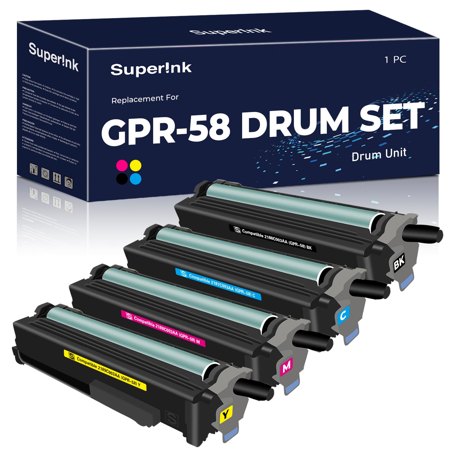 Compatible Canon GPR-58 Drum Unit Set BK/C/M/Y - Superink.ca