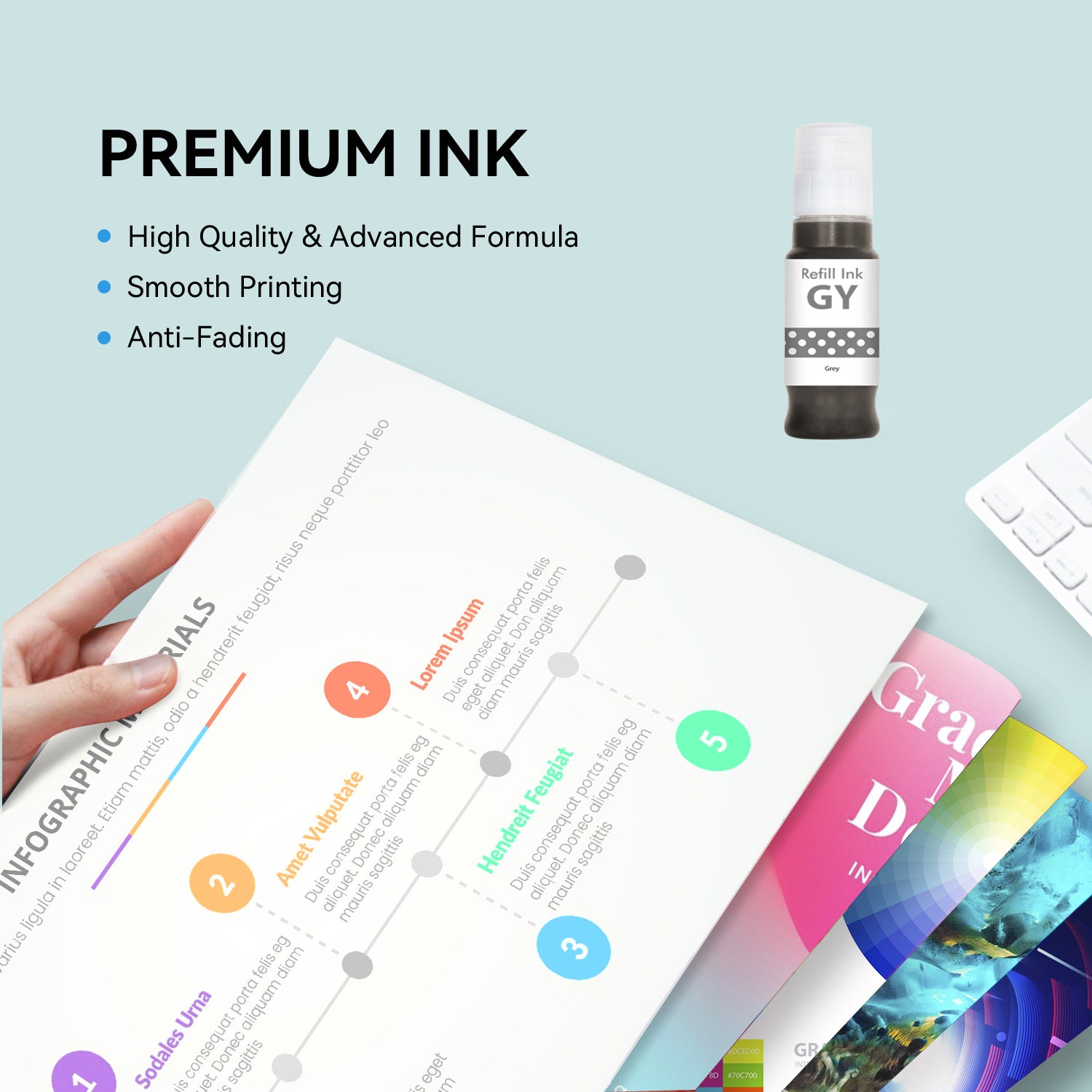 Compatible Canon GI-23 4705C001 Grey Ink Bottle