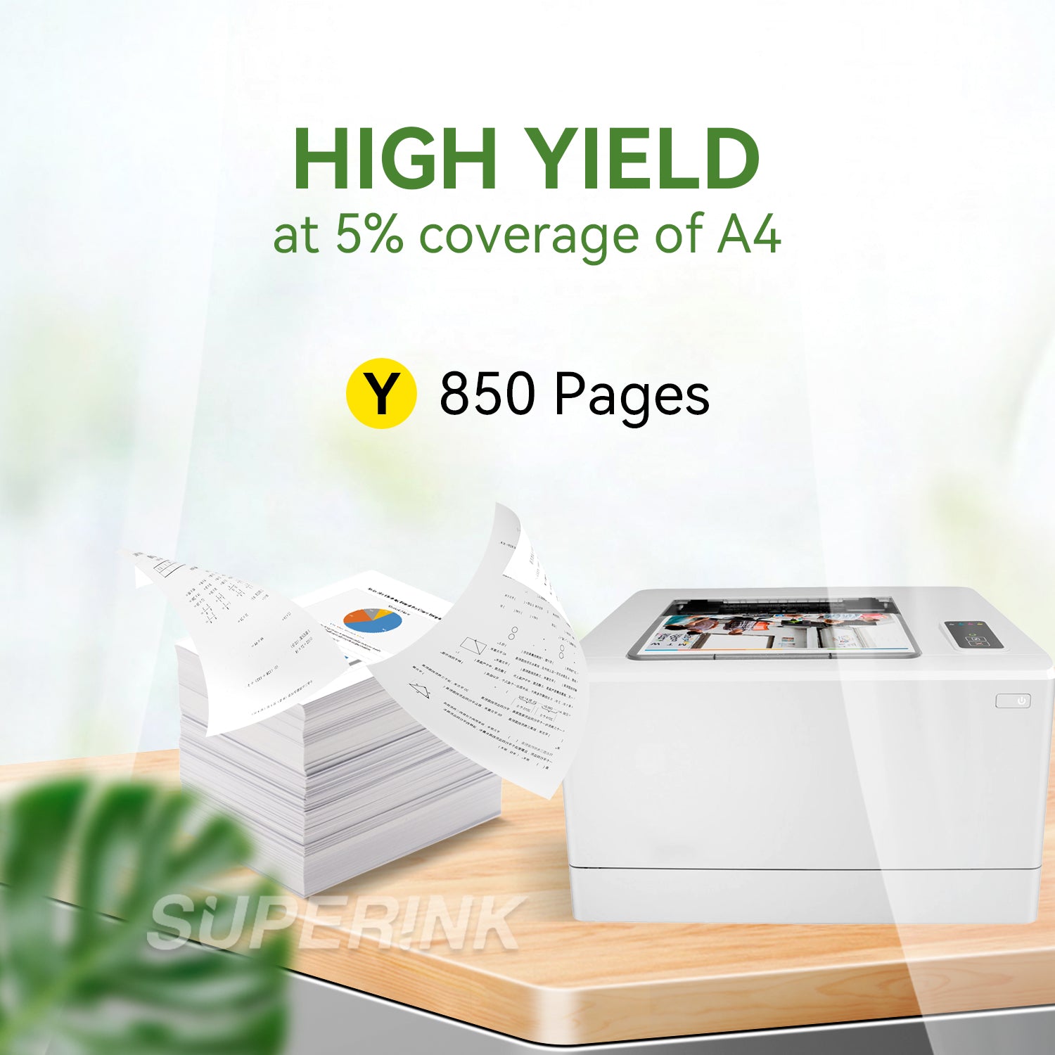 Compatible HP W2312A / 215A Yellow Toner (With Chip) By Superink