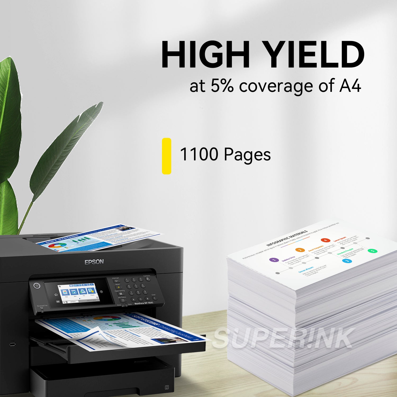 Compatible Epson T812XL Yellow High Yield Ink Cartridge