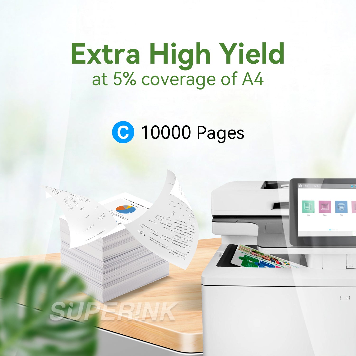 Compatible HP W2121X / 212X With Chip Cyan Toner By Superink