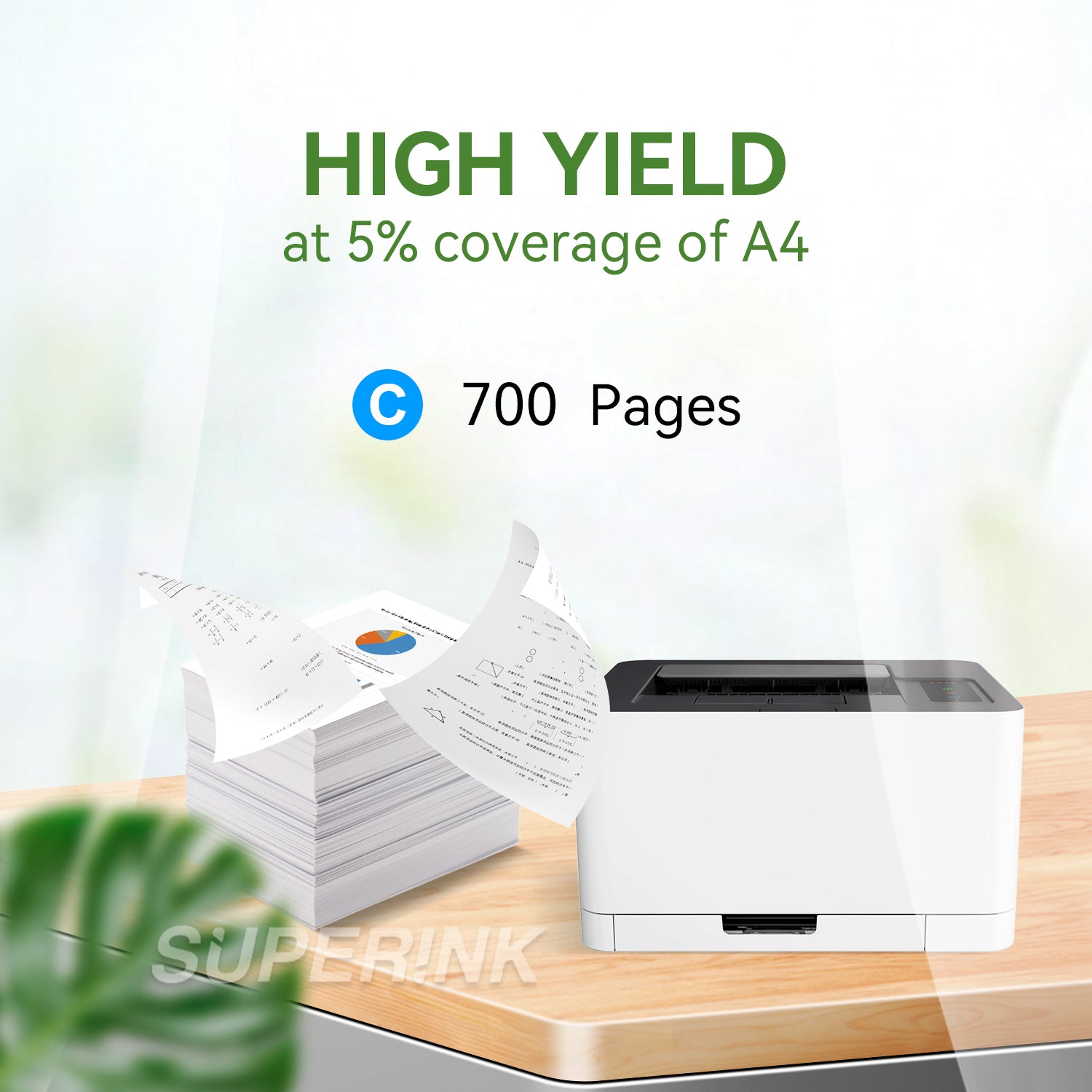 Compatible HP W2061A (116A) Cyan Toner Cartridge By Superink