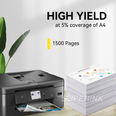 Compatible Brother LC402XL Yellow Ink Cartridge High Yield by Superink