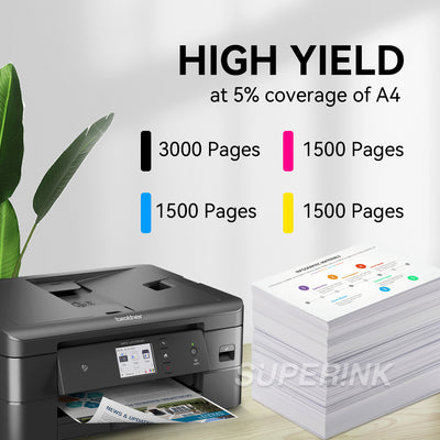Compatible Brother LC402XL Ink Cartridge Combo High Yield by Superink
