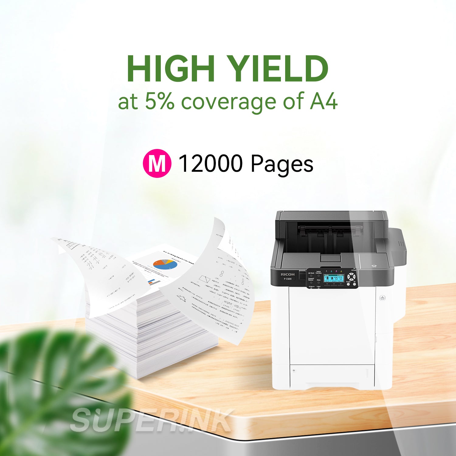 Compatible Ricoh 408312 Magenta Toner By Superink