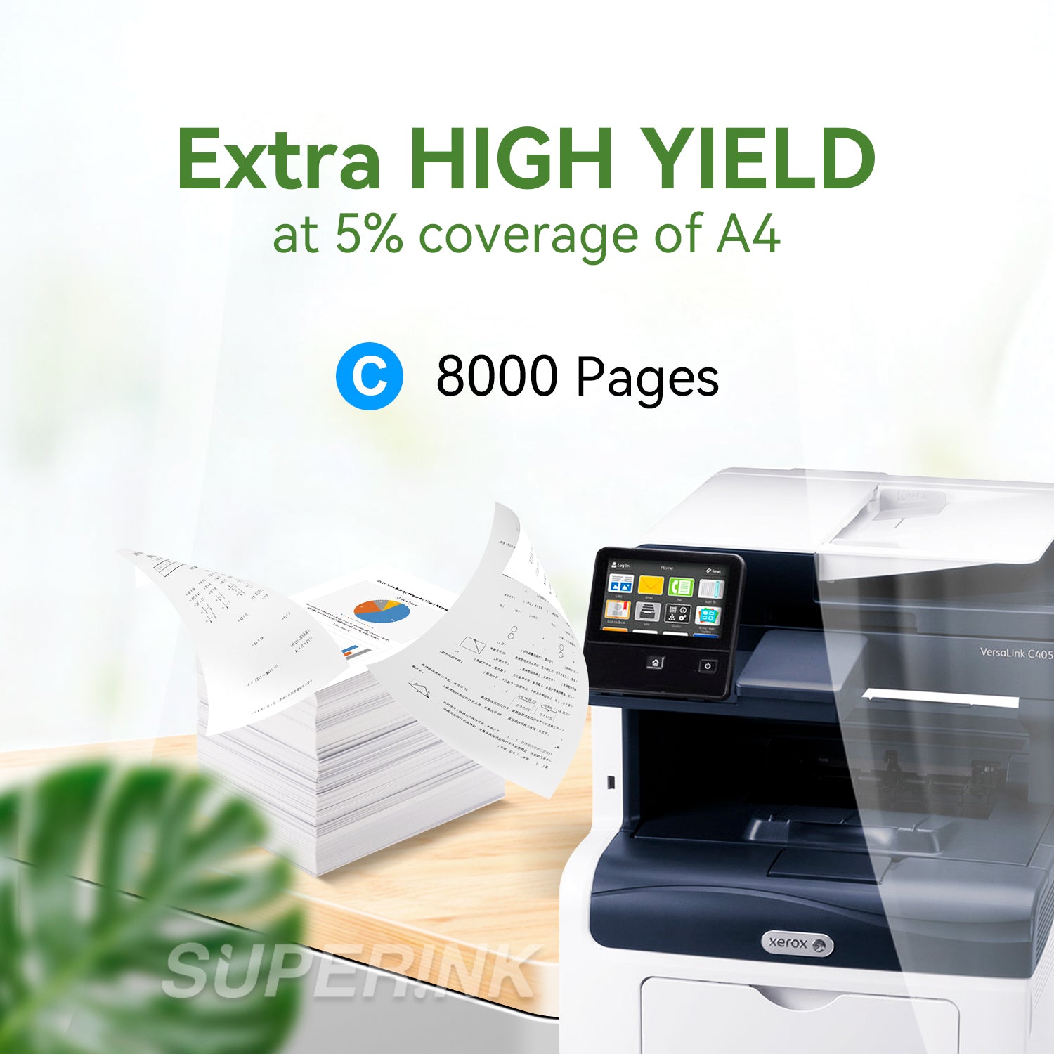 Compatible Xerox 106R03526 Cyan Toner Cartridge By Superink