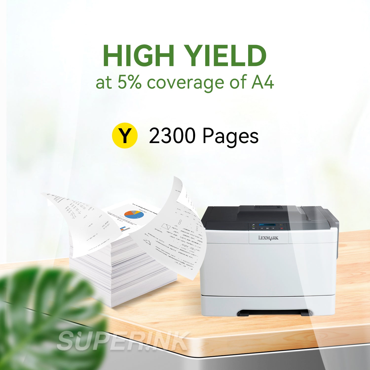 Compatible Lexmark 71B10Y0 Yellow Toner Cartridge by Superink