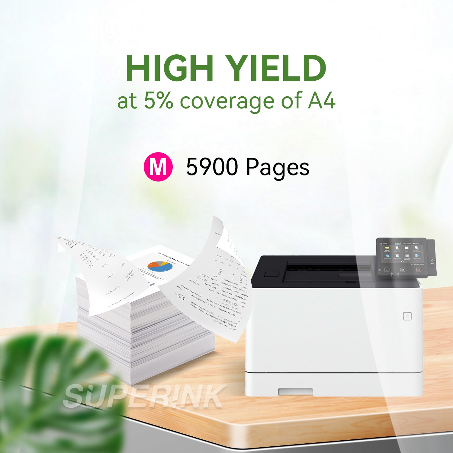 Compatible Canon 055H With Chip Magenta Toner By Superink