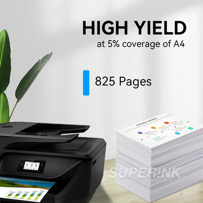 Compatible HP 902XL Cyan Ink Cartridge (T6M02AN) By Superink