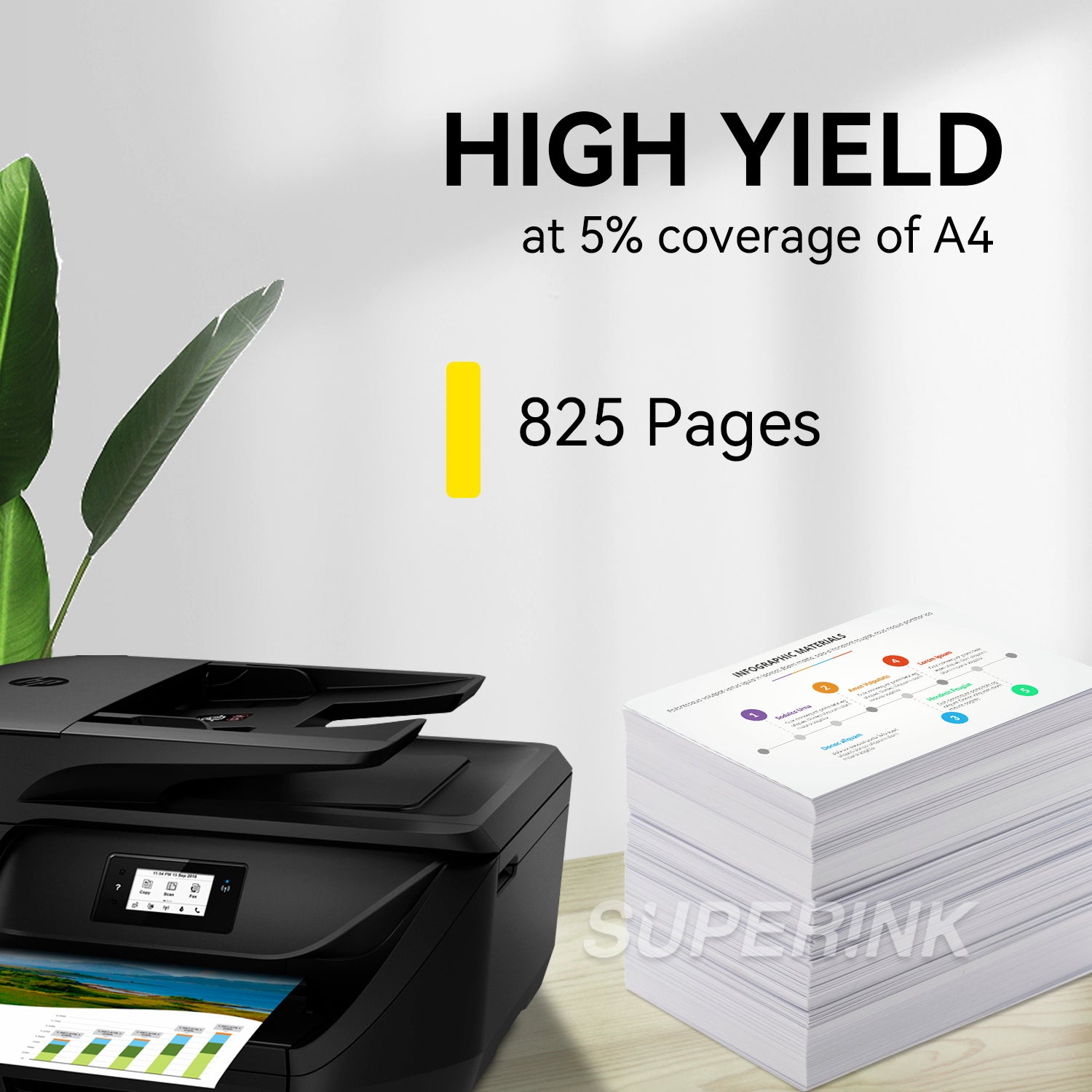 Cartouche d'encre jaune HP 902XL compatible (T6M10AN) par Superink