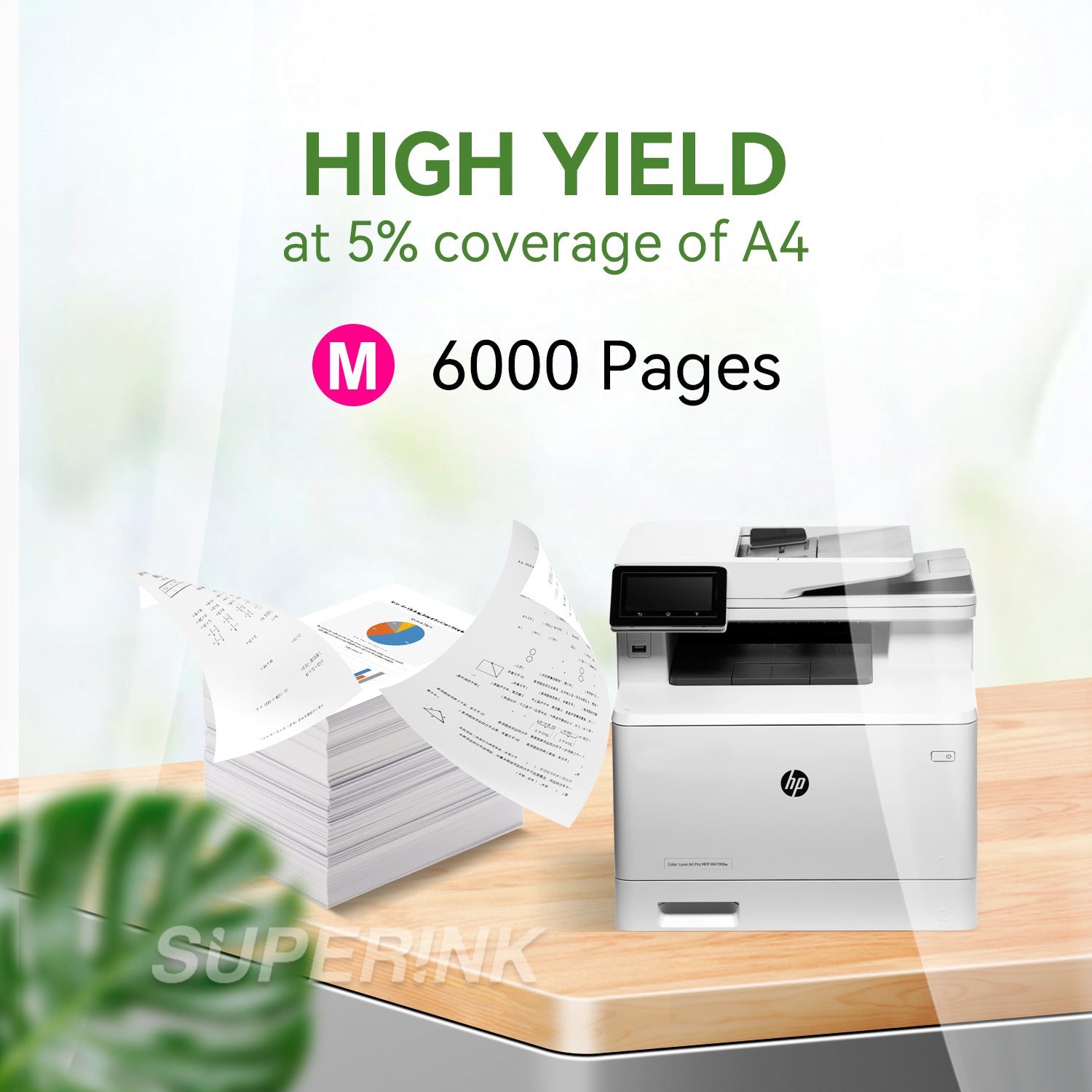 Compatible HP W2023X / 414X Magenta Toner By Superink