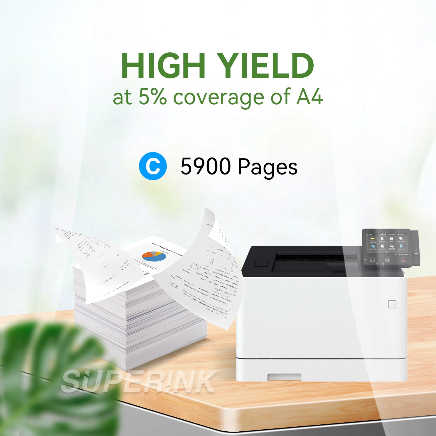 Compatible Canon 055H With Chip Cyan Toner By Superink