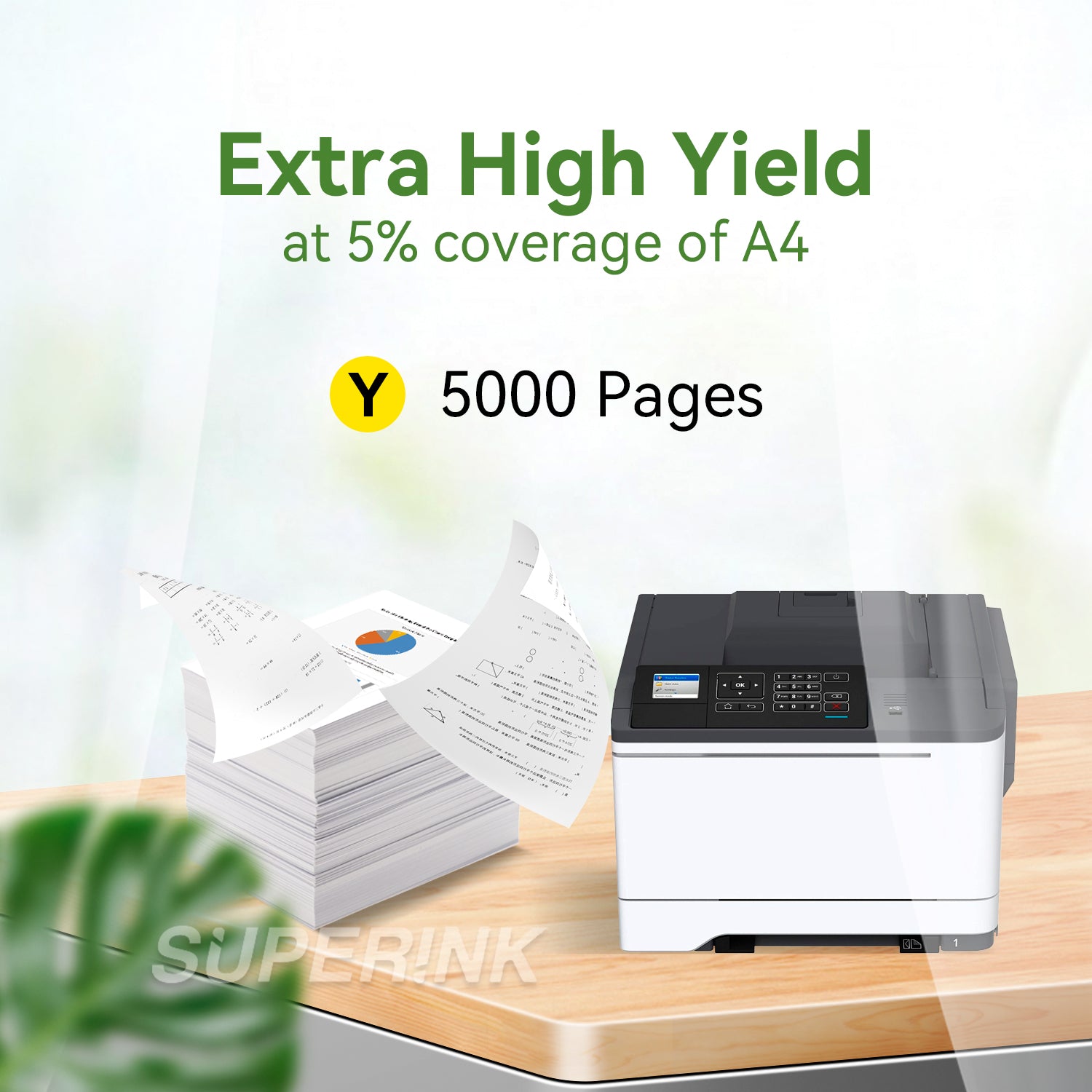 Compatible Lexmark 78C1XY0 78C1X40 Yellow Toner Cartridge by Superink