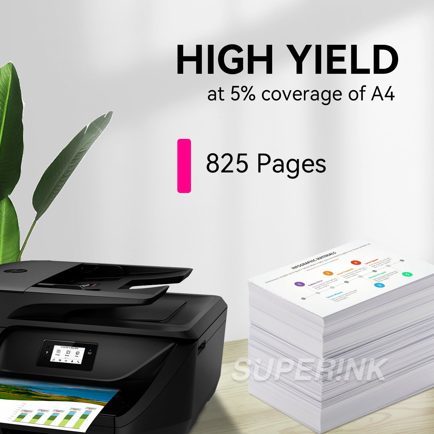 Cartouche d'encre magenta HP 902XL compatible (T6M06AN) par Superink