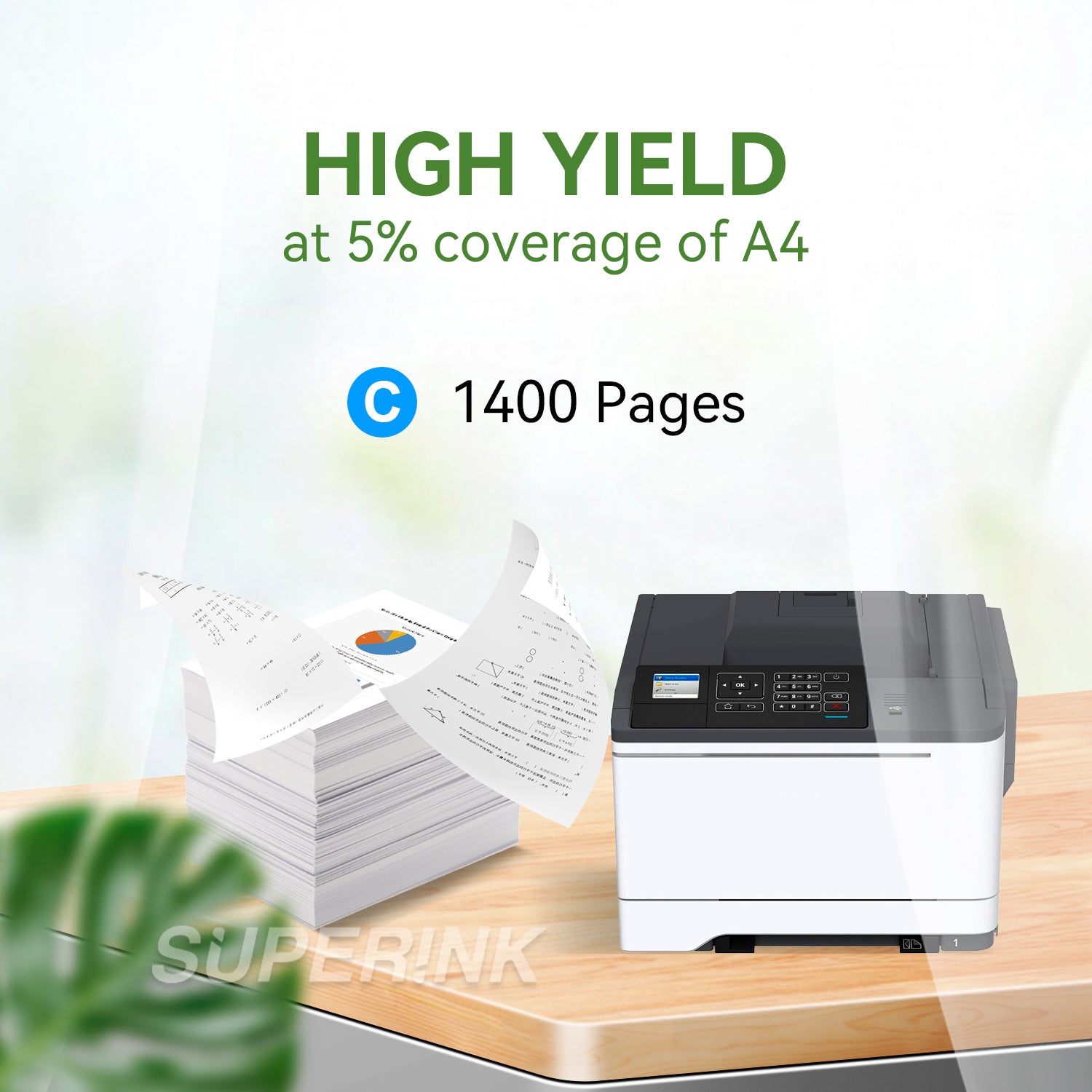 Compatible Lexmark 78C10C0 Cyan Toner Cartridge by Superink