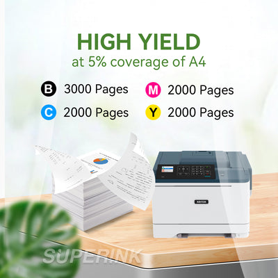 Compatible Xerox C310 / C315 Toner Cartridge Combo BK/C/M/Y By Superink