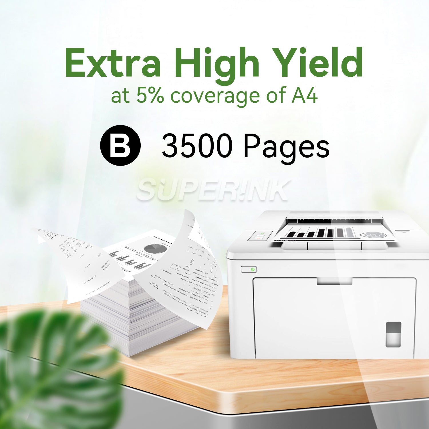 Cartouche de toner noir HP CF230X compatible avec la puce Par Superink