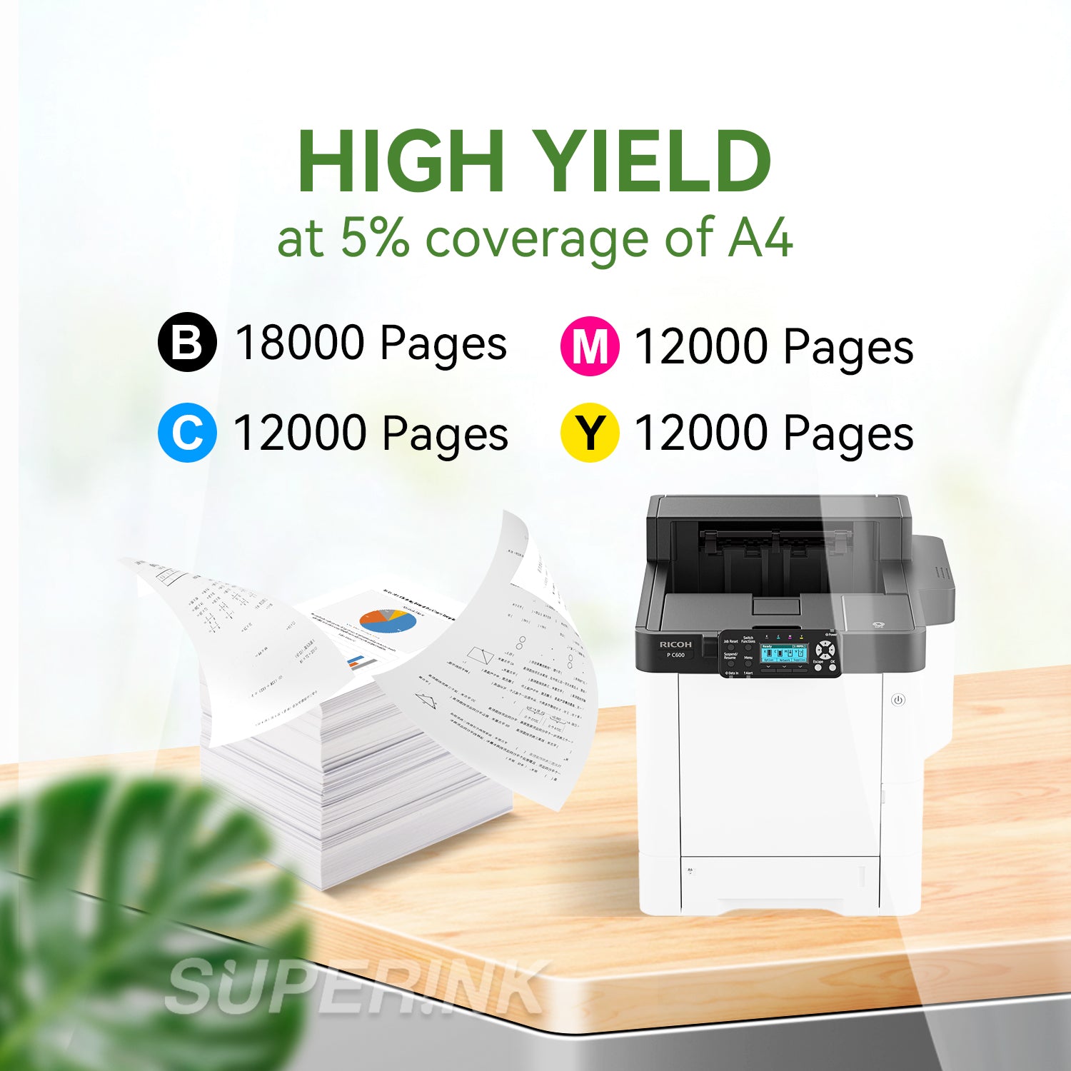 Compatible Ricoh 408310 408311 408312 408313 Combo Toner By Superink