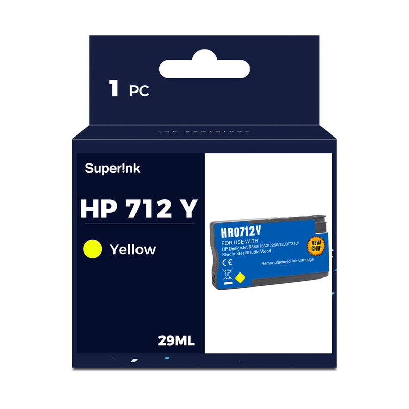 3ed69a Compatible Compatible HP 712 (3ED69A) 29ml Yellow Ink Cartridge - Superink.ca