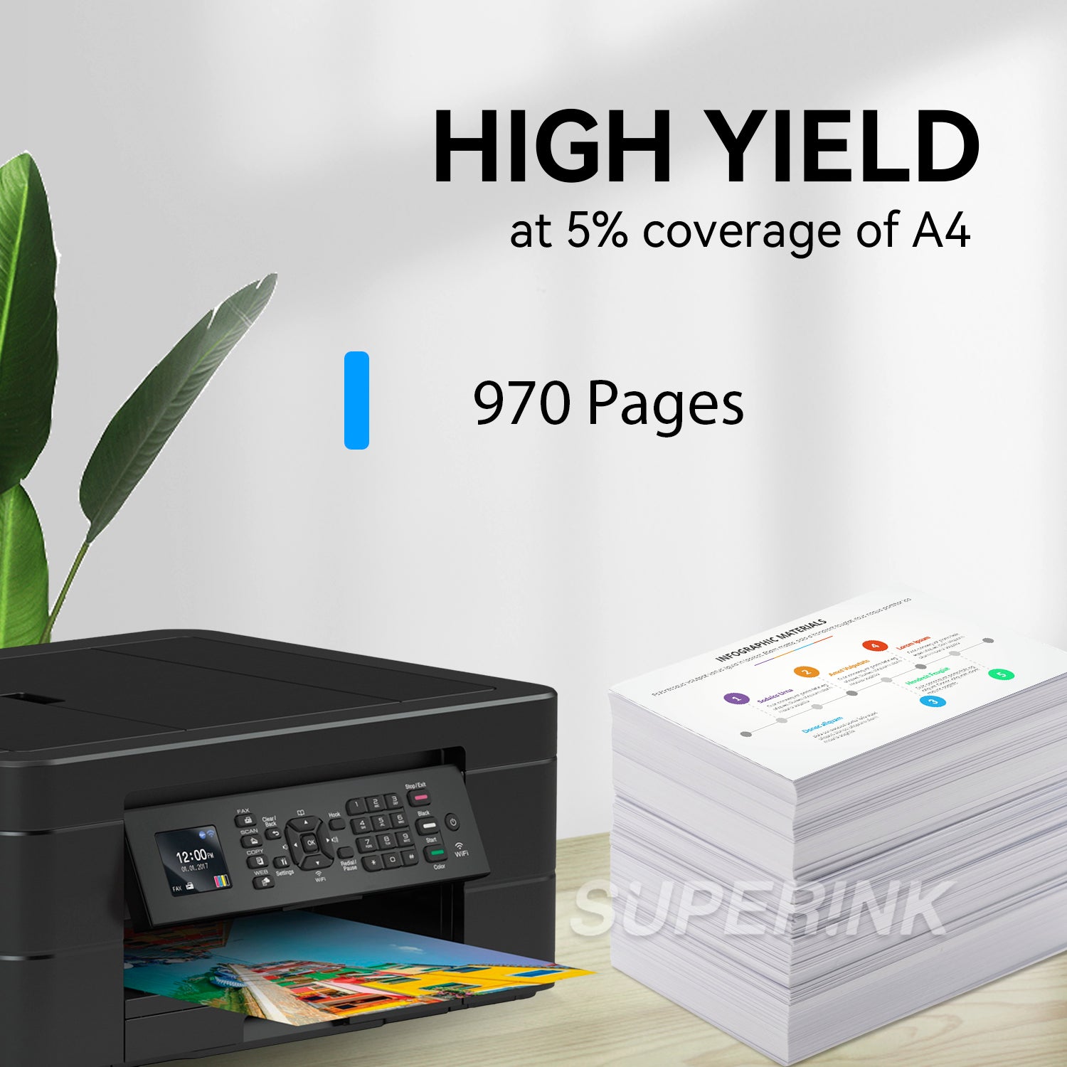 Compatible Epson T702XL220 Cyan Ink Cartridge