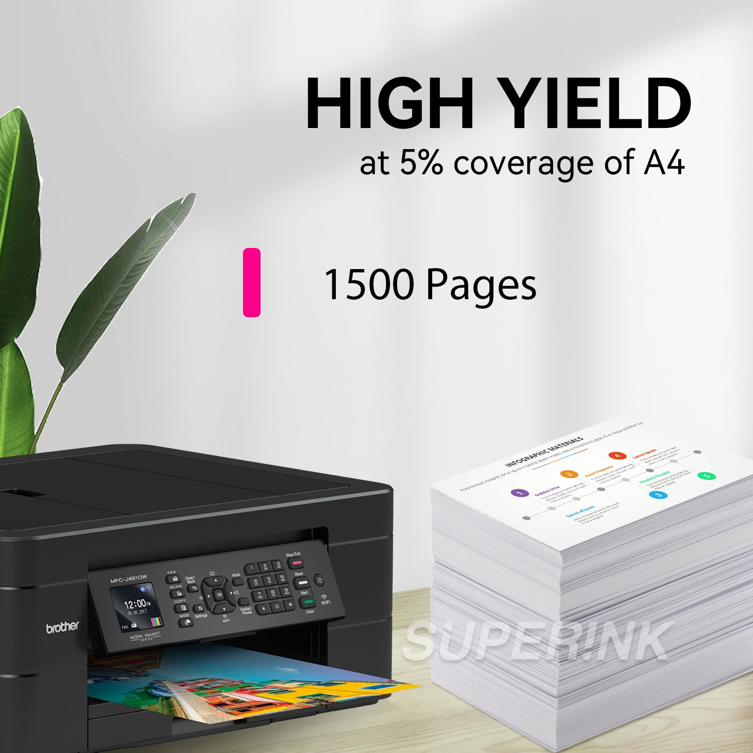 Compatible Brother LC3033XXL Magenta Ink Cartridge by Superink