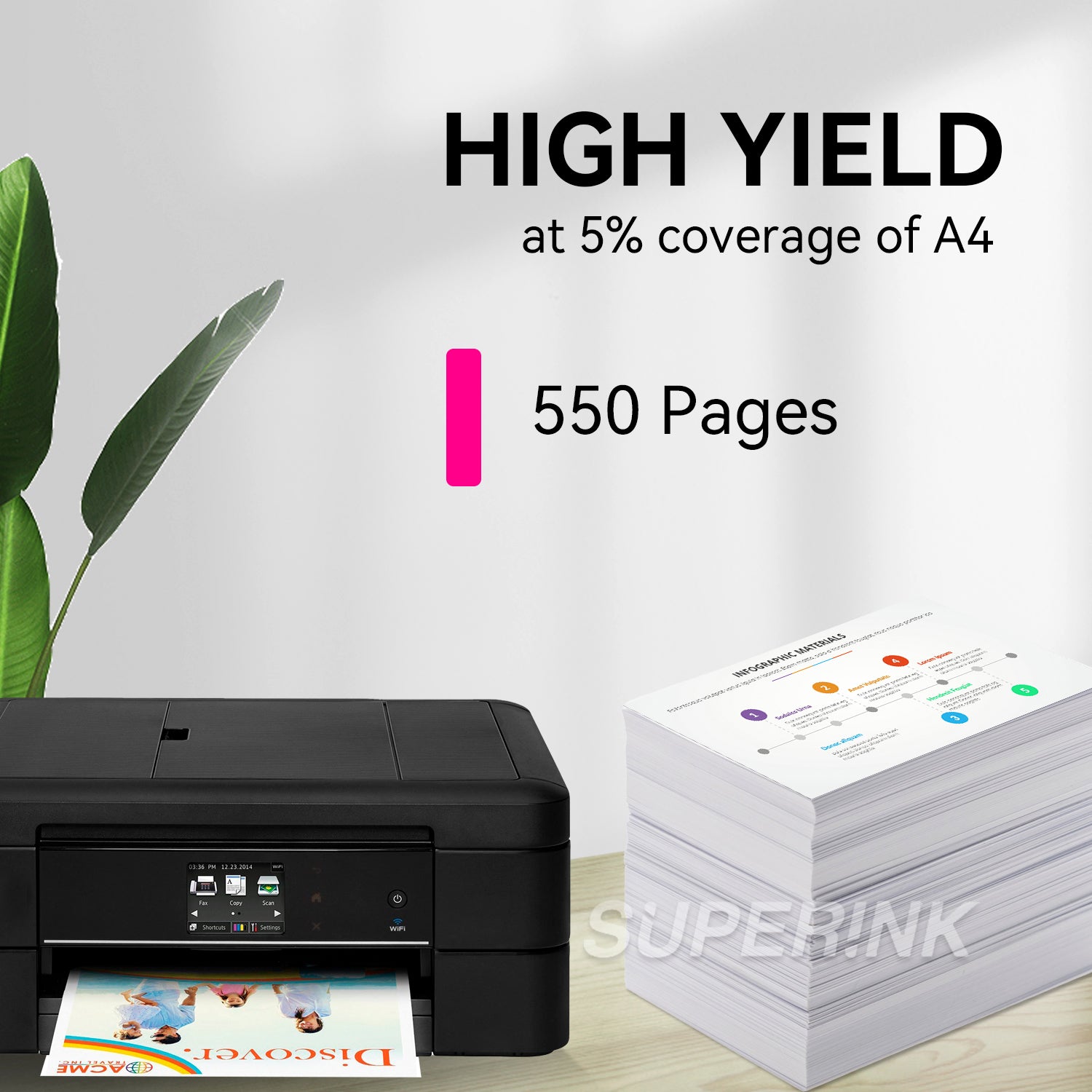 Cartouche d'encre magenta Brother LC203M XL compatible par Superink