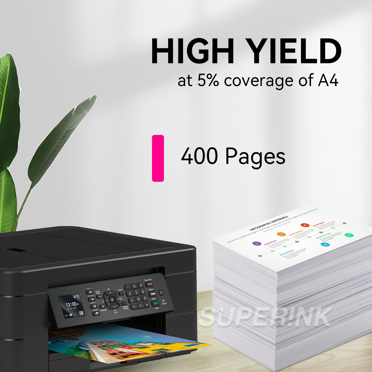 Compatible Brother LC3013XL / LC3013 Magenta Ink Cartridge by Superink