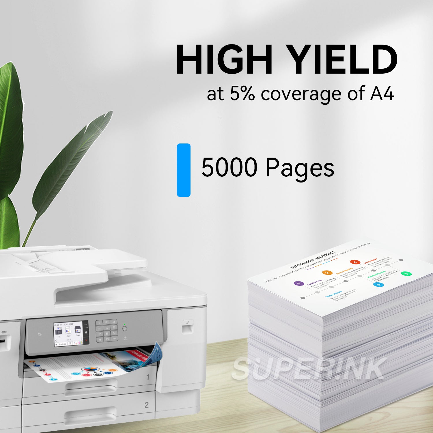 Compatible Brother LC406XL High Yield Cyan Ink Cartridge by Superink