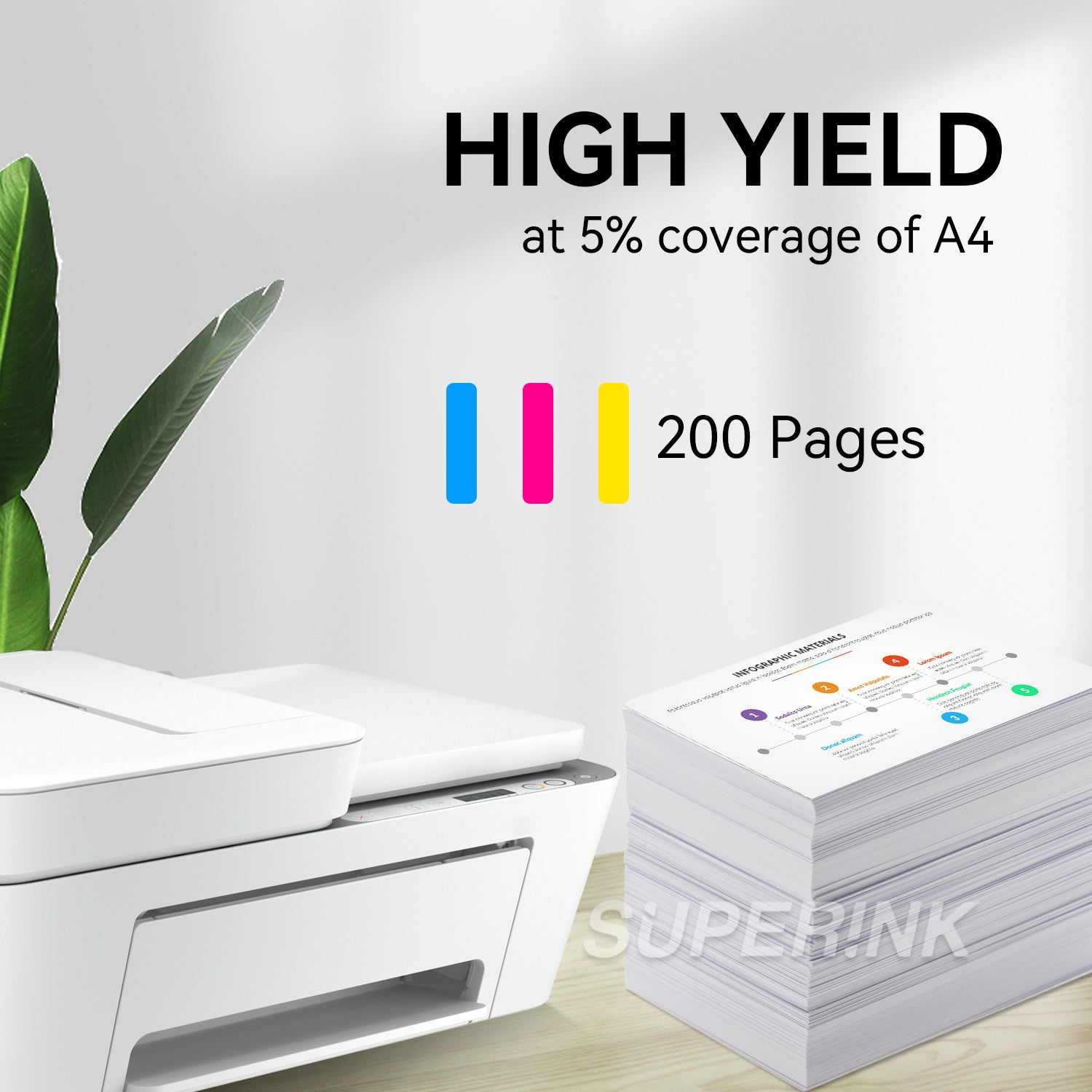 Compatible HP 67XL Tri-Color Ink Cartridge By Superink