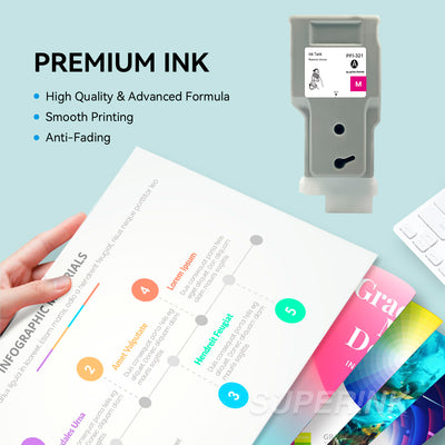 Compatible Canon PFI-321M Magenta Ink Cartridge