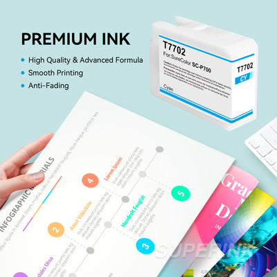 Compatible T770 UltraChrome PRO10 T770220 Cyan Ink Cartridge